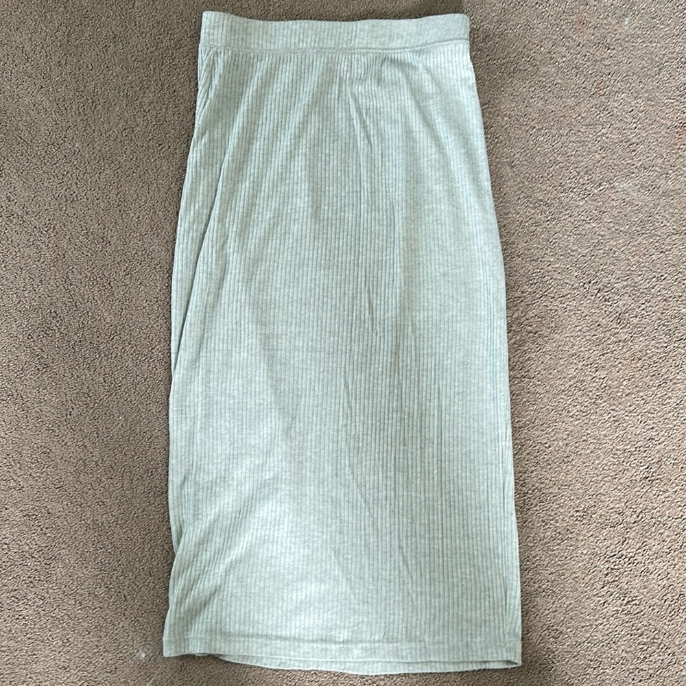 Z Supply Light Gray Ribbed Skirt